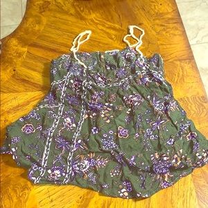 Free people bohemian flowy tank